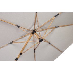 Fyrkantigt ljusgrhngande parasol 3x3m med lutningssystem som kan skugga den lgt hngande kvllssol