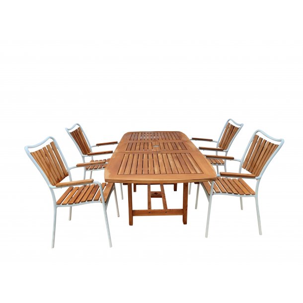 Boston / eva familjeset med utdragbart bord fr 4-8 personer - vlj frg p stolarna