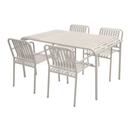 Haya/Stella aluminium havem�bels�t til 4 personer. Farve: Farve Sort eller Lysegr�