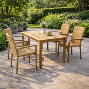 Roma Teak / Polyrattan - Set