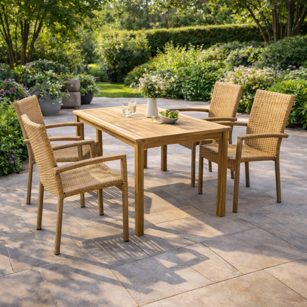 Roma Teak / Polyrattan - Set