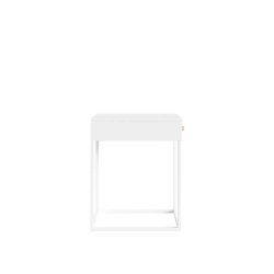 Lake sengebord m. 1 Skuffe hvid. Kan ogs bruge i entr med mere. 