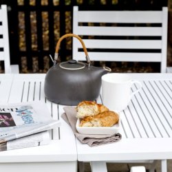 Butterfly st - foldebord + 4 foldestole - Hvid