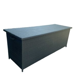 100% vandtt Louise hyndeboks til solvognshynder i UV-beskyttet polyrattan med hjul. Vlg farve!