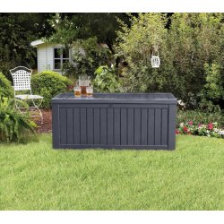 Antracitgr hyndeboks strk nok til at man kan sidde p den - 570 Liter