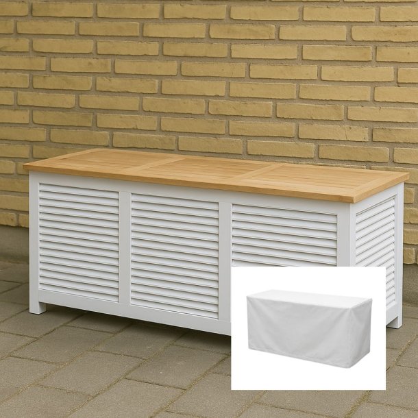 Hyndeboks i teak- og mahognitr + 100% vandtt overtrk til hyndeboks - KVALITETSPAKKE!!!