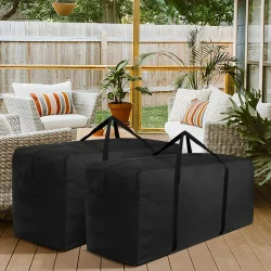 Eksklusivt hyndepose i uv-resistent kraftig sort polyester m. vandtt PVC 130 x 52 x 30 cm