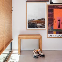 Vega skammel i teaktr L55 X D40 X H43 cm