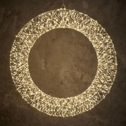 Stor lyskrans i 38 eller 50 cm med 5m ledning og IP44 adapter med dobbelt timerfunktion - Vlg LED