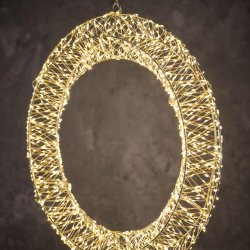 Stor lyskrans i 38 eller 50 cm med 5m ledning og IP44 adapter med dobbelt timerfunktion - Vlg LED