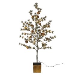 LED Lystr med kogler og guld potte - Vlg strrelse - Inde/Ude