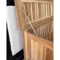 Julia hyndeboks i silver teak - L:130 x B50 x H60 cm