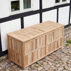 Julia hyndeboks i silver teak - L:130 x B50 x H60 cm