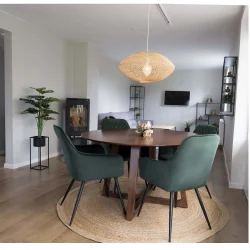 Rundt jute tppe natur - vlg  strrelse