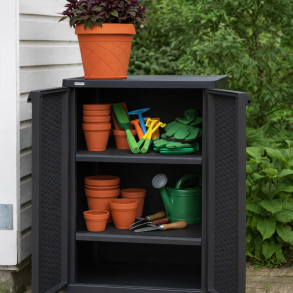 KETER vandt�t haveskab p� h:98x:b65 cm. PERFEKT OPBEVARING I HAVEN MED DETTE HAVESKAB!!!