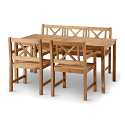 Kronborg Havembelst - Gold Teak - Bord, 3 pers. bnk og 2 stole