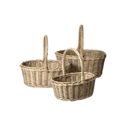 Naturvenligt flet kurv med hang - Vlg mellem 3 str.