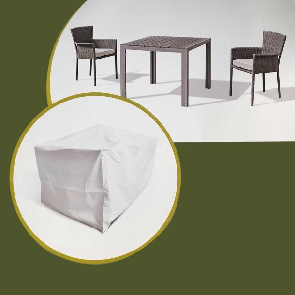 Cover til Cafehavest med bord + 2-4 stole. STR. 97 x120 H: 84  cm.