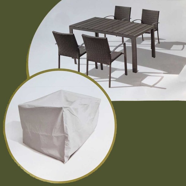 Lux Cover til aflangt bord med plads til 4-6 stole. Str. 155 x 120 cm - hjde 84 cm