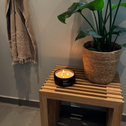 Ribbpall / Sidobord - Teak