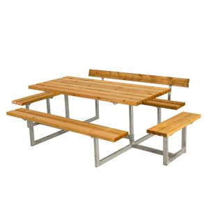 Basic Bord/Bnkest m/1 rygln og 2 pbygninger - 260 cm - Lrk