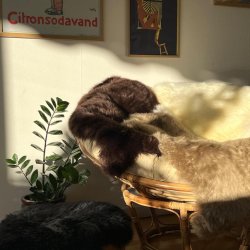 gte Lammeskind sde+ryg til sofa eller loungestol - 55 x 85 - vlg farve