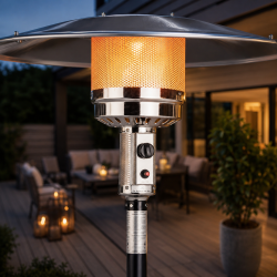 Gas terrassevarmer 221 cm � Stilrent design med op til 12.000 W
