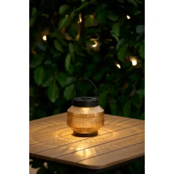 Solar lanterne �15 cm � LED lanterne med solcelle til terrasse og have