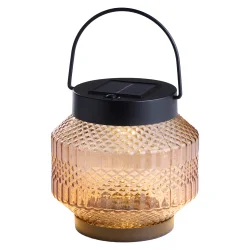 Solar lanterne �15 cm � LED lanterne med solcelle til terrasse og have