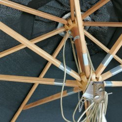 Palermo Parasol str. 3,3 meter - Farve stok: TEAK LOOK