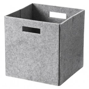 Hyldeboks - Lysegr Filt Bx31,5 cm Dx31,5 cm Hx32 cm