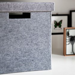 Hyldeboks - Lysegr Filt