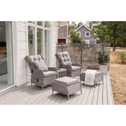 Vedligeholdelsesfrit lounge st med 2 justerbar stole inkl.  All weather Hynder - Vlg farve