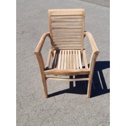 Lombok Silver Teak Stabelstol