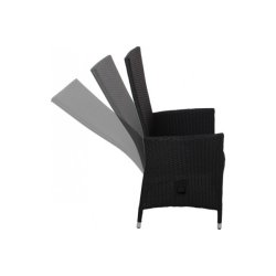 Madrid Familiest - 1 bord med dobbelt udtrk + 6 pumpestole med indstillelig ryg