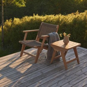 EYA lounge bord i gold teaktr 45x45 Hjde 43