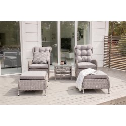 Vedligeholdelsesfrit lounge st med 2 justerbar stole inkl.  All weather Hynder - Vlg farve