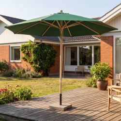 Parasol m/ Tilt - �: 3 m. V�lg farve - Vandt�t + Dug har UV30+ solbeskyttelse. Model: Milano
