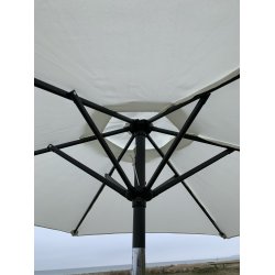 Balkongparasoll rund  2 M. med lutning - Vattentt + Dug har UV30+ solskydd. Modell: Madrid