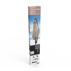 Hngeparasol  3  meter med vandtt polyesterdug + Dug har UV50+ solbeskyttelse.  Model: Malaga