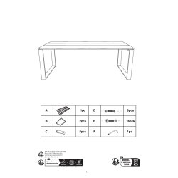 Marbella Havebord til 6 personer - vlg farve