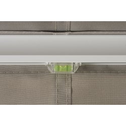 Markise manuel. Str.: Lngde 4,80M. Udhng 3,00M. Hvid/cappuccino