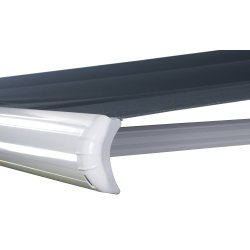 Markise EL motor og fuld kassette Str.: Lngde 3,50M. Udhng 3,00M. Hvid/gr