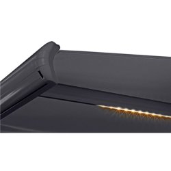 Markise gr med LED LYS og EL motor og fuld kassette Str.: L: 3,5M. UD:3M.