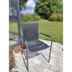 Elina stabelstol - UV-beskyttet polyrattan og alu