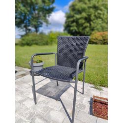 Elina stabelstol - UV-beskyttet polyrattan og alu