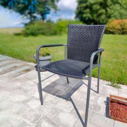 Elina stabelstol - UV-beskyttet polyrattan og alu