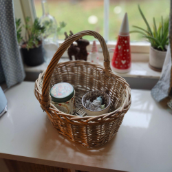 Naturvenligt flet kurv med hang - Vlg mellem 3 str.