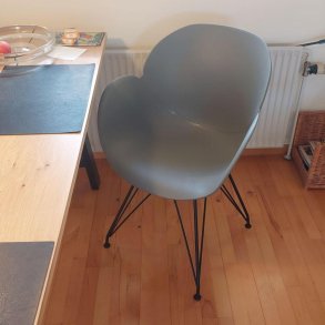 Moderne spisestuestol i sort stel - gr sde kombi. Model: Cassia