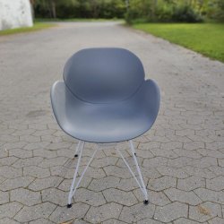 Amara spisestuestol gr/hvid kombi